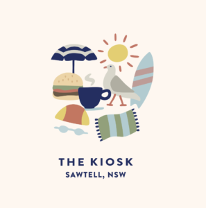 The Kiosk, Sawtell Beach. Logo by Coast